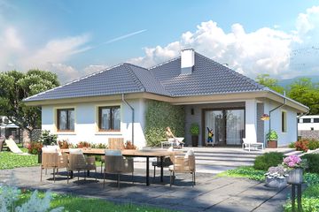  Projekt domu Serafin 2 paliwo stałe (WOE1082) - projekt domu parterowego - Zdjęcie 3