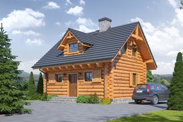  Projekt domu Gródek dw 13 (KRP1846) - projekt domu parterowego z poddaszem - Zdjęcie 1