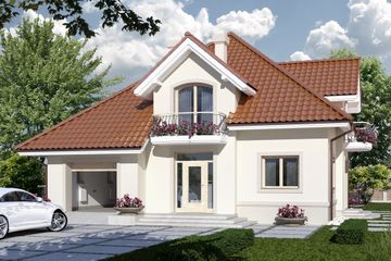  Projekt domu Aramis A (WRD2411) - projekt domu parterowego z poddaszem - Zdjęcie 2