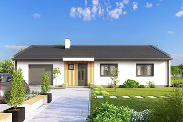  Projekt domu Simple 2 (WRD2440) - projekt domu parterowego - Zdjęcie 1