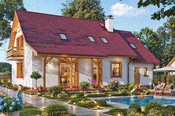  Projekt domu BW-44 (JGC1055) - projekt domu parterowego z poddaszem - Zdjęcie 2