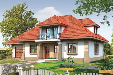  Projekt domu BW-40 (JGC1053) - projekt domu parterowego z poddaszem - Zdjęcie 1