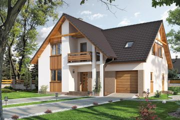  Projekt domu BS-10 dwulokalowy (JGC1005) - projekt domu parterowego z poddaszem - Zdjęcie 1