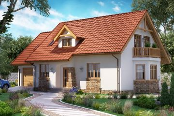  Projekt domu BW-03 (JGC1012) - projekt domu parterowego z poddaszem - Zdjęcie 1