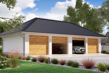  Projekt garażu BG-08 (JGC1069) - projekt garażu parterowego - Zdjęcie 1