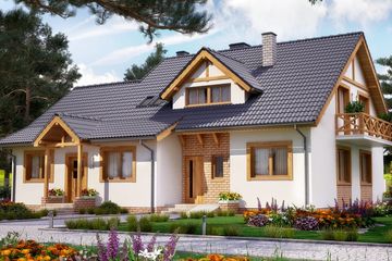  Projekt domu BS-11 dwulokalowy (JGC1006) - projekt domu parterowego z poddaszem - Zdjęcie 1
