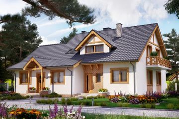  Projekt domu BS-11 dwulokalowy (JGC1006) - projekt domu parterowego z poddaszem - Zdjęcie 1