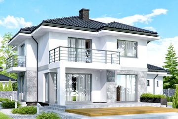  Projekt domu APS 266 + 2G (LUA1377) - projekt domu z pełnym piętrem - Zdjęcie 1