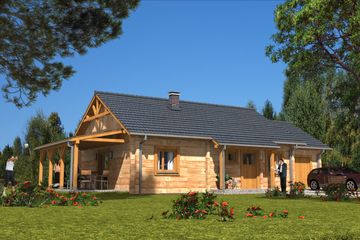  Projekt domu A-139 Dom młynarska z bali (BBD1229) - projekt domu parterowego - Zdjęcie 2