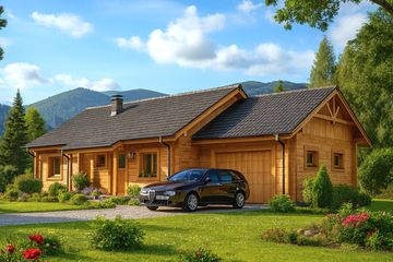  Projekt domu A-139 Dom młynarska z bali (BBD1229) - projekt domu parterowego - Zdjęcie 1