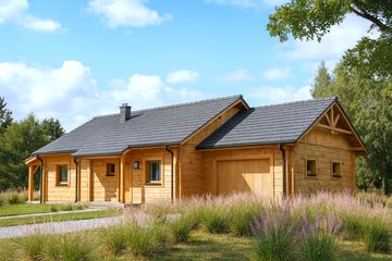  Projekt domu A-139 Dom młynarska z bali (BBD1229) - projekt domu parterowego - Zdjęcie 5