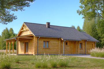  Projekt domu A-139 Dom młynarska z bali (BBD1229) - projekt domu parterowego - Zdjęcie 6