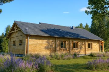  Projekt domu A-139 Dom młynarska z bali (BBD1229) - projekt domu parterowego - Zdjęcie 7