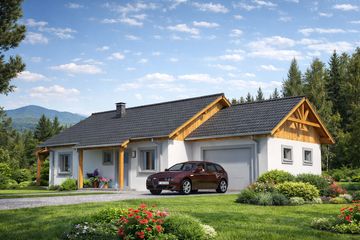  Projekt domu A-139 Dom młynarska szkieletowy (BBD1238) - projekt domu parterowego - Zdjęcie 1