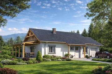  Projekt domu A-139 Dom młynarska szkieletowy (BBD1238) - projekt domu parterowego - Zdjęcie 2