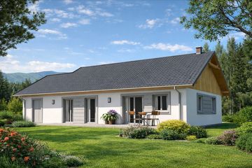  Projekt domu A-134 Dom południowa szkieletowy (BBD1242) - projekt domu parterowego - Zdjęcie 3