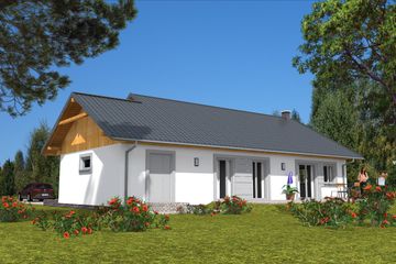  Projekt domu A-134 Dom południowa szkieletowy (BBD1242) - projekt domu parterowego - Zdjęcie 4