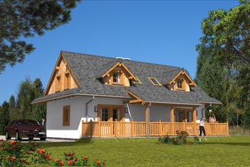  Projekt domu ABL-136 Dom rubinowa szkieletowy (BBD1244) - projekt domu parterowego z poddaszem - Zdjęcie 7