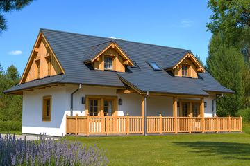  Projekt domu ABL-136 Dom rubinowa szkieletowy (BBD1244) - projekt domu parterowego z poddaszem - Zdjęcie 4