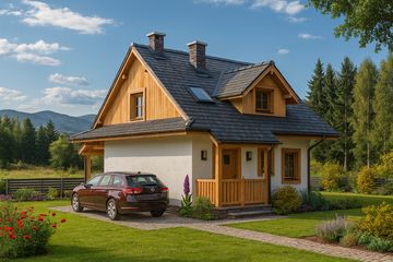  Projekt domu A-136 Dom szkieletowy (BBD1247) - projekt domu parterowego z poddaszem - Zdjęcie 4