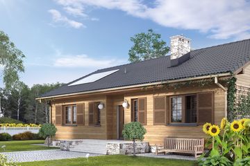  Projekt domu Borówka 5 dr-S (BSA2078) - projekt domu parterowego - Zdjęcie 2