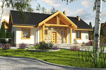  Projekt domu Modraszka bez garażu [B] (WRF1627) - projekt domu parterowego - Zdjęcie 3