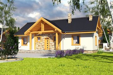  Projekt domu Modraszka bez garażu [B] (WRF1627) - projekt domu parterowego - Zdjęcie 1
