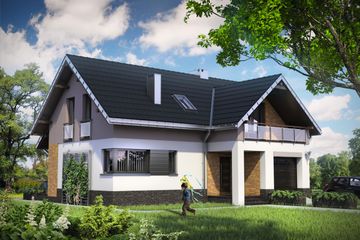  Projekt domu Wodnik Mały (1512) (KRD2657) - projekt domu parterowego z poddaszem - Zdjęcie 1
