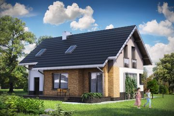  Projekt domu Wodnik Mały (1512) (KRD2657) - projekt domu parterowego z poddaszem - Zdjęcie 2
