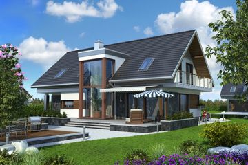  Projekt domu Kalipso (1507) (KRD2654) - projekt domu parterowego z poddaszem - Zdjęcie 2