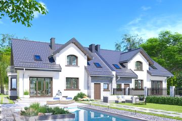  Projekt domu APS 182 (LUA1231) - projekt domu parterowego z poddaszem - Zdjęcie 2