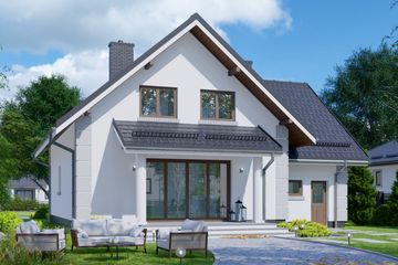  Projekt domu APS 184 (LUA1233) - projekt domu parterowego z poddaszem - Zdjęcie 2