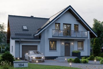  Projekt domu APS 184 (LUA1233) - projekt domu parterowego z poddaszem - Zdjęcie 3