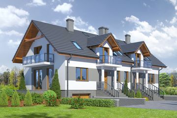  Projekt domu Gilowo 9 ab (KRP1868) - projekt domu parterowego z poddaszem - Zdjęcie 1