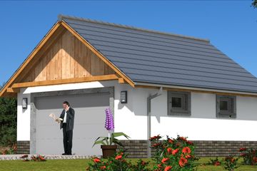  Projekt garażu G-2 szkieletowy (BBD1250) - projekt garażu parterowego - Zdjęcie 1