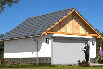  Projekt garażu G-2 szkieletowy (BBD1250) - projekt garażu parterowego - Zdjęcie 2