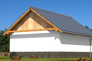  Projekt garażu G-2 szkieletowy (BBD1250) - projekt garażu parterowego - Zdjęcie 3