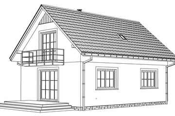  Projekt domu Domek Lipowy (020 JK V3) (SLF1061) - projekt domu parterowego z poddaszem - Zdjęcie 4