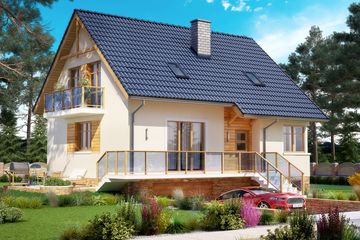  Projekt domu BW-19 wariant podp. (JGC1112) - projekt domu parterowego z poddaszem - Zdjęcie 1