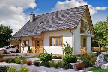  Projekt domu BW-49 (JGC1116) - projekt domu parterowego z poddaszem - Zdjęcie 1