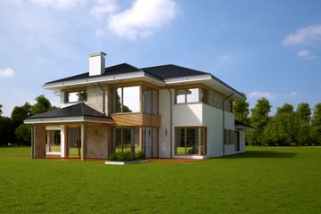  Projekt domu z widokiem 4 (WAH1680) - projekt domu z pełnym piętrem - Zdjęcie 3