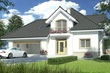  Projekt domu Aramis B (WRD2451) - projekt domu parterowego z poddaszem - Zdjęcie 1