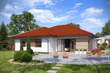  Projekt domu TK5A (WAK1067) - projekt domu parterowego - Zdjęcie 2