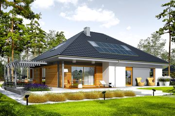 Projekt domu Astrid II G2 energo (WRC2621) - projekt domu parterowego z poddaszem - Zdjęcie 1