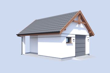  Projekt garażu G9 garaż (SLN1109) - projekt garażu parterowego - Zdjęcie 2