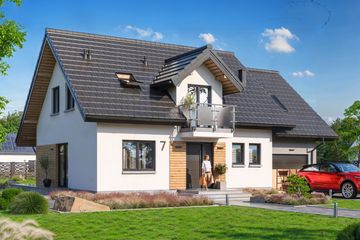  Projekt domu Ajaks Bis (WOE1088) - projekt domu parterowego z poddaszem - Zdjęcie 1