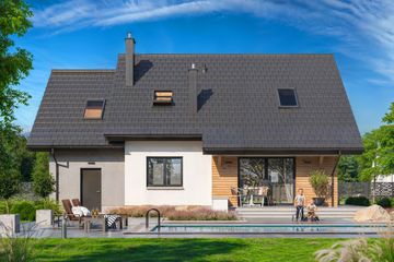  Projekt domu Ajaks Bis (WOE1088) - projekt domu parterowego z poddaszem - Zdjęcie 3