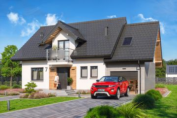  Projekt domu Ajaks Bis (WOE1088) - projekt domu parterowego z poddaszem - Zdjęcie 4