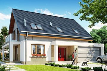  Projekt domu Albatros 2 (WAH1683) - projekt domu parterowego z poddaszem - Zdjęcie 1