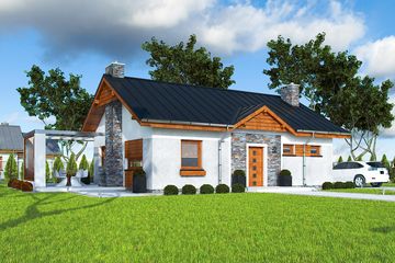  Projekt domu Michał bez garażu [B] (WRF1634) - projekt domu parterowego - Zdjęcie 1